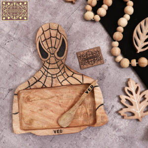 Personalised Spider Man Platter with spoon